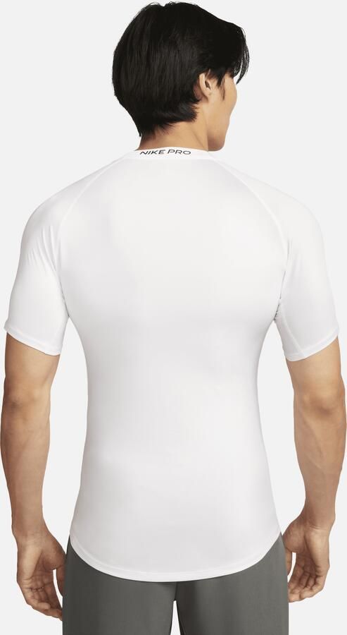 Nike Pro Dri-FIT strakke fitnesstop met korte mouwen voor heren Wit - Foto 5