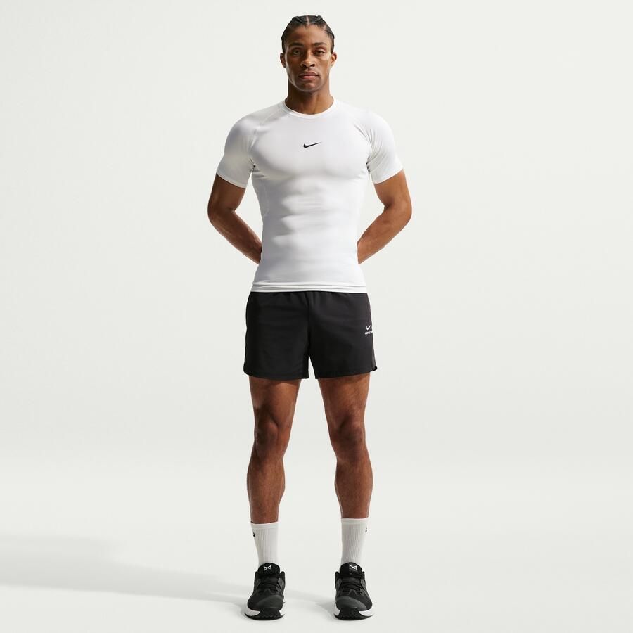 Nike Pro Dri-FIT strakke fitnesstop met korte mouwen voor heren Wit - Foto 4