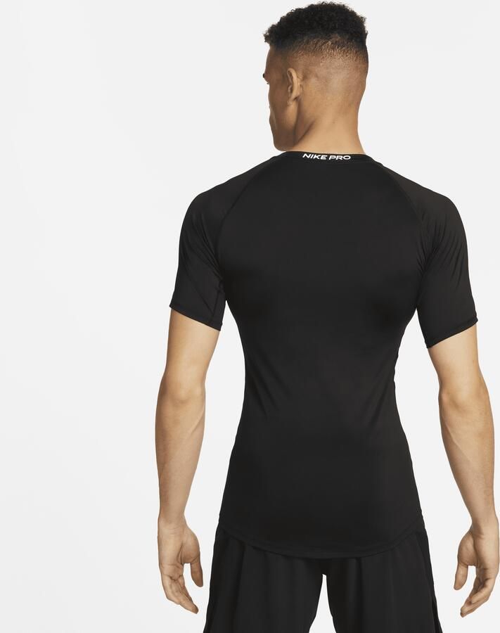 Nike Pro Dri-FIT strakke fitnesstop met korte mouwen voor heren Zwart - Foto 4