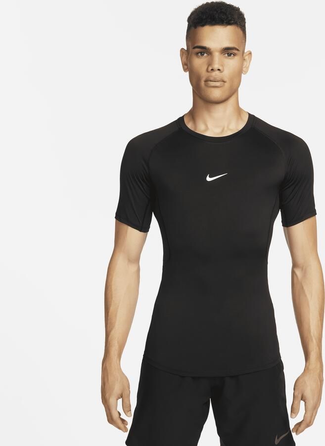 Nike Pro Dri-FIT strakke fitnesstop met korte mouwen voor heren Zwart - Foto 3