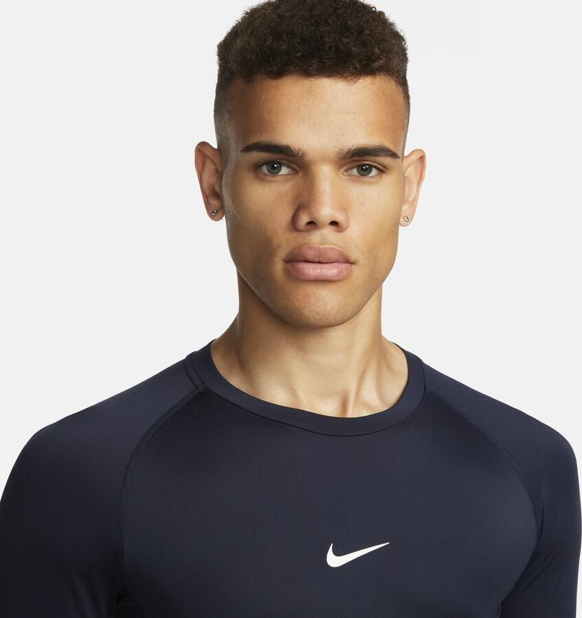 Nike Pro Dri-FIT strakke fitnesstop met lange mouwen voor heren Blauw - Foto 2