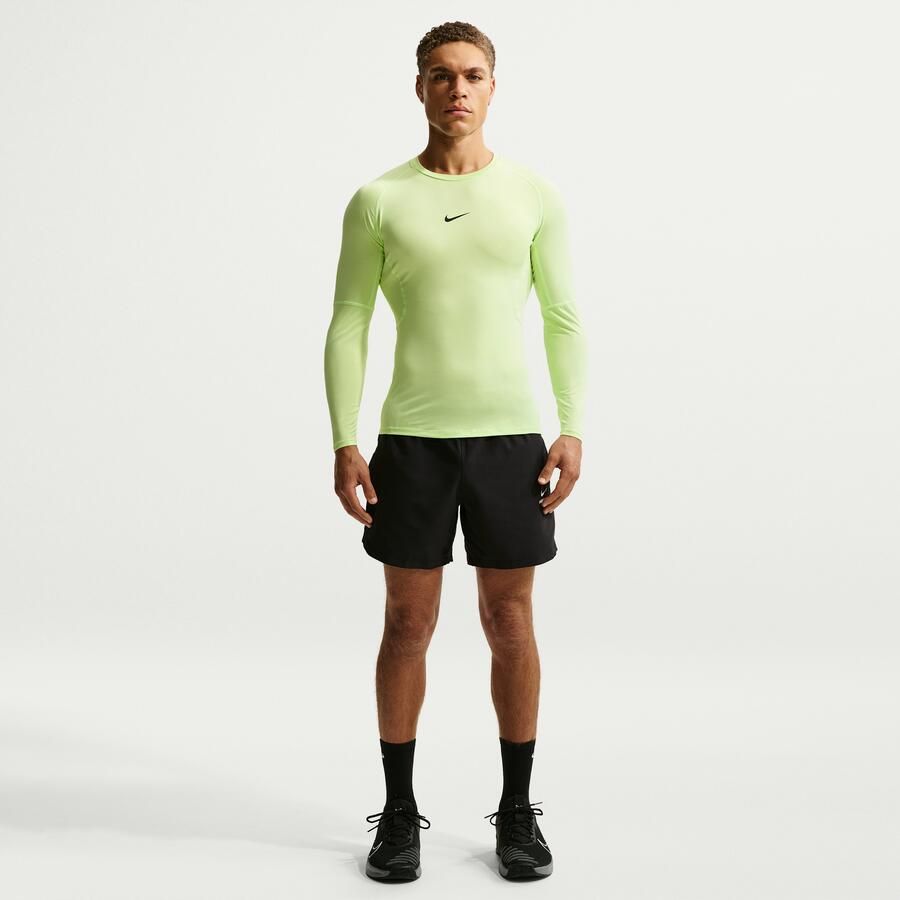 Nike Pro Dri-FIT strakke fitnesstop met lange mouwen voor heren Groen - Foto 2