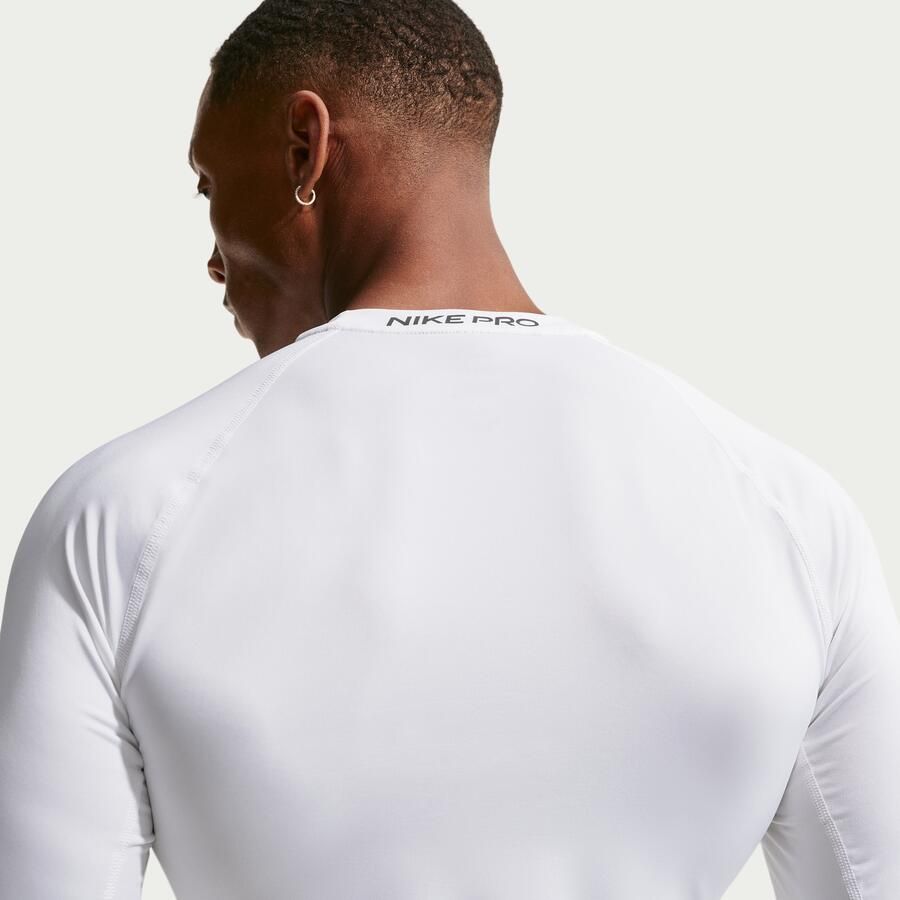 Nike Pro Dri-FIT strakke fitnesstop met lange mouwen voor heren Wit - Foto 2