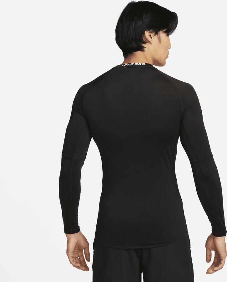 Nike Pro Dri-FIT strakke fitnesstop met lange mouwen voor heren Zwart - Foto 4