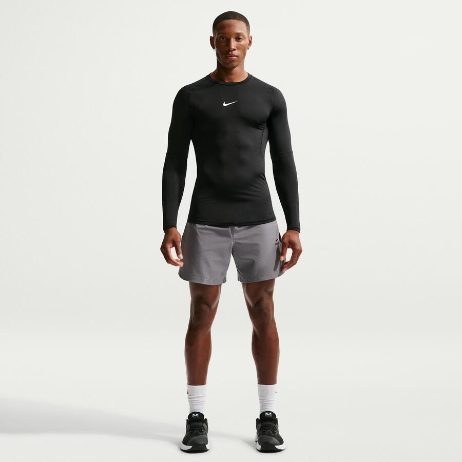 Nike Pro Dri-FIT strakke fitnesstop met lange mouwen voor heren Zwart - Foto 3