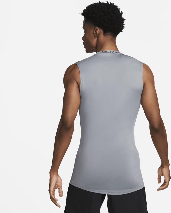 Nike Pro Dri-FIT strakke mouwloze fitnesstop voor heren Grijs - Foto 4