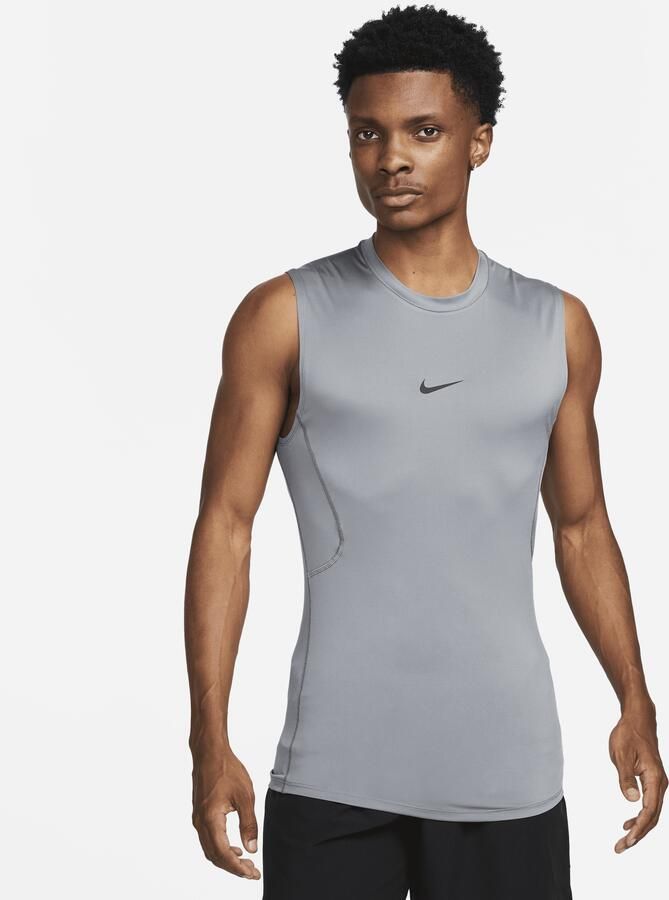 Nike Pro Dri-FIT strakke mouwloze fitnesstop voor heren Grijs - Foto 3