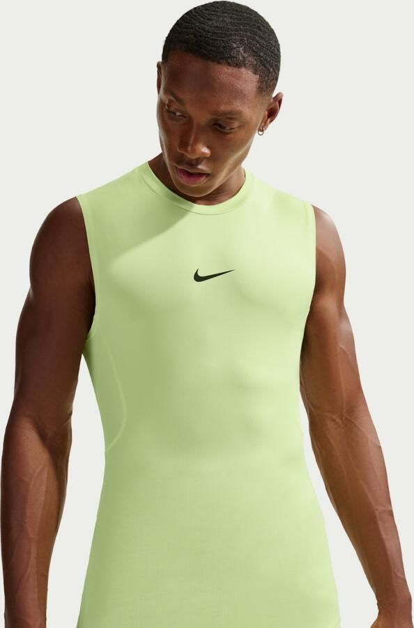 Nike Pro Dri-FIT strakke mouwloze fitnesstop voor heren Groen - Foto 4