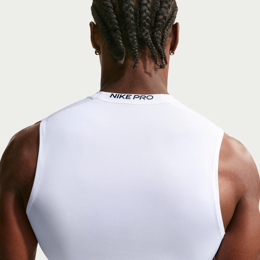 Nike Pro Dri-FIT strakke mouwloze fitnesstop voor heren Wit - Foto 2