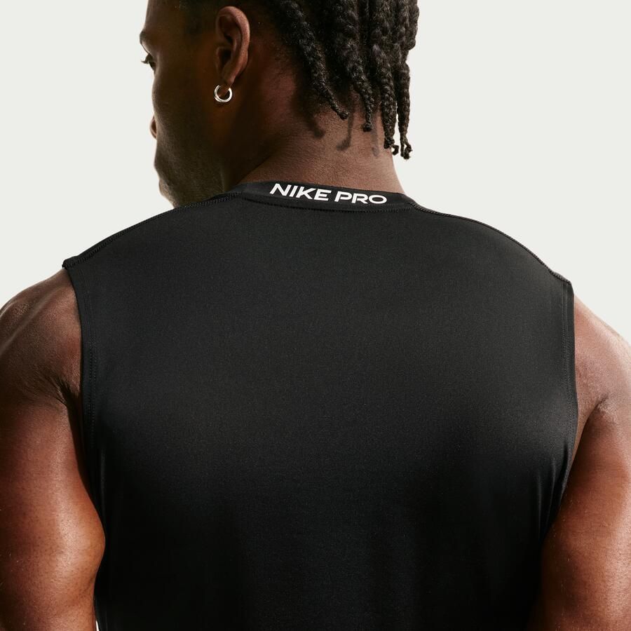 Nike Pro Dri-FIT strakke mouwloze fitnesstop voor heren Zwart - Foto 2