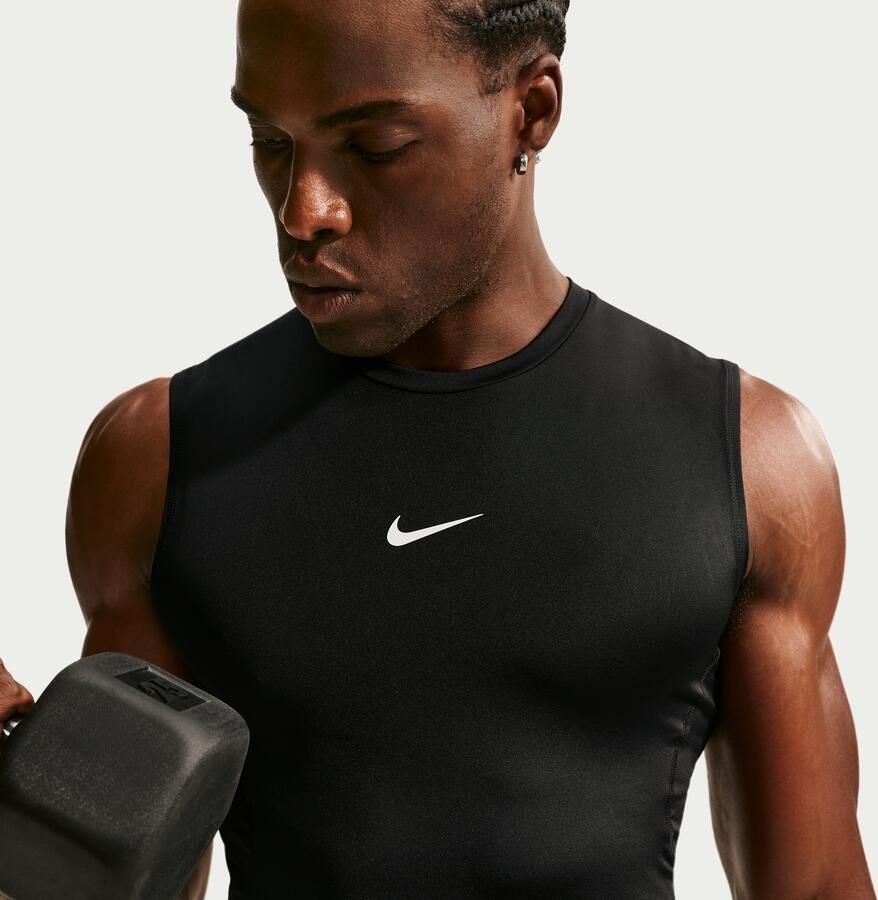 Nike Pro Dri-FIT strakke mouwloze fitnesstop voor heren Zwart - Foto 6
