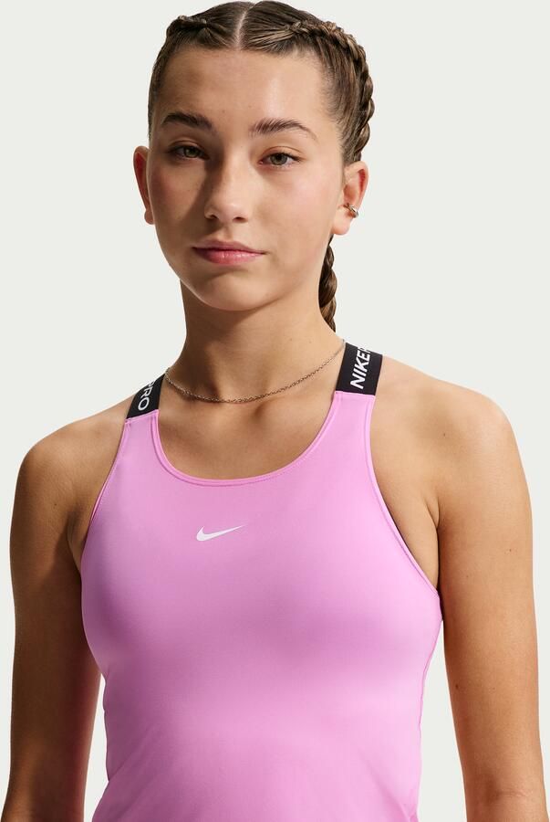 Nike Pro Dri-FIT tanktop voor meisjes Paars - Foto 4