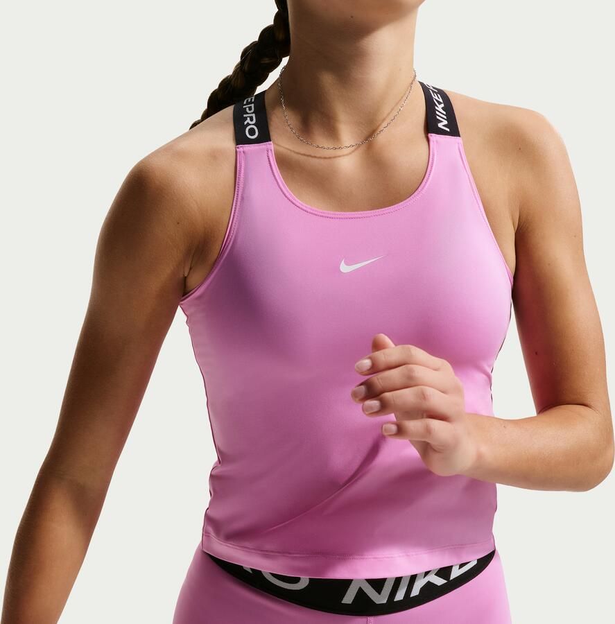 Nike Pro Dri-FIT tanktop voor meisjes Paars - Foto 2