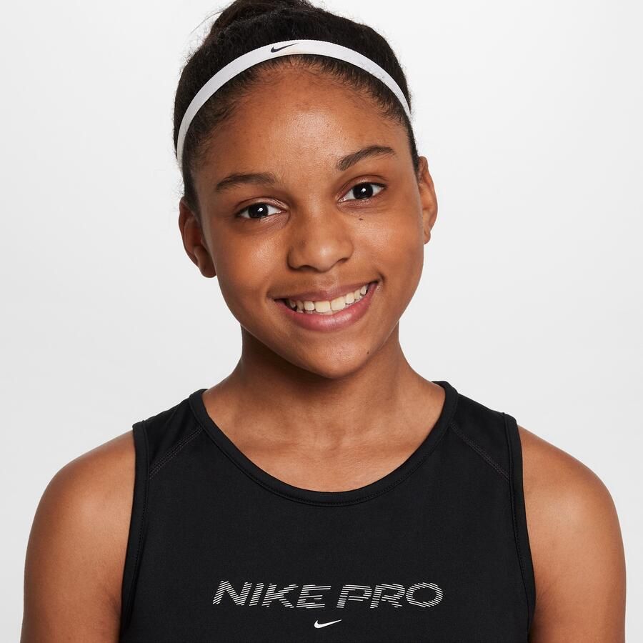 Nike Pro Dri-FIT tanktop voor meisjes Zwart