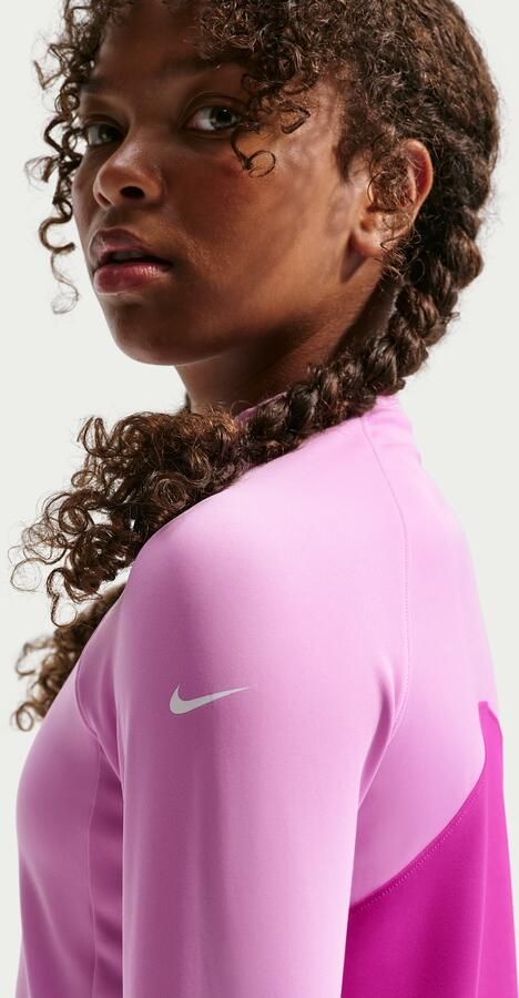 Nike Pro Dri-FIT top met halflange ritssluiting voor meisjes Paars - Foto 3