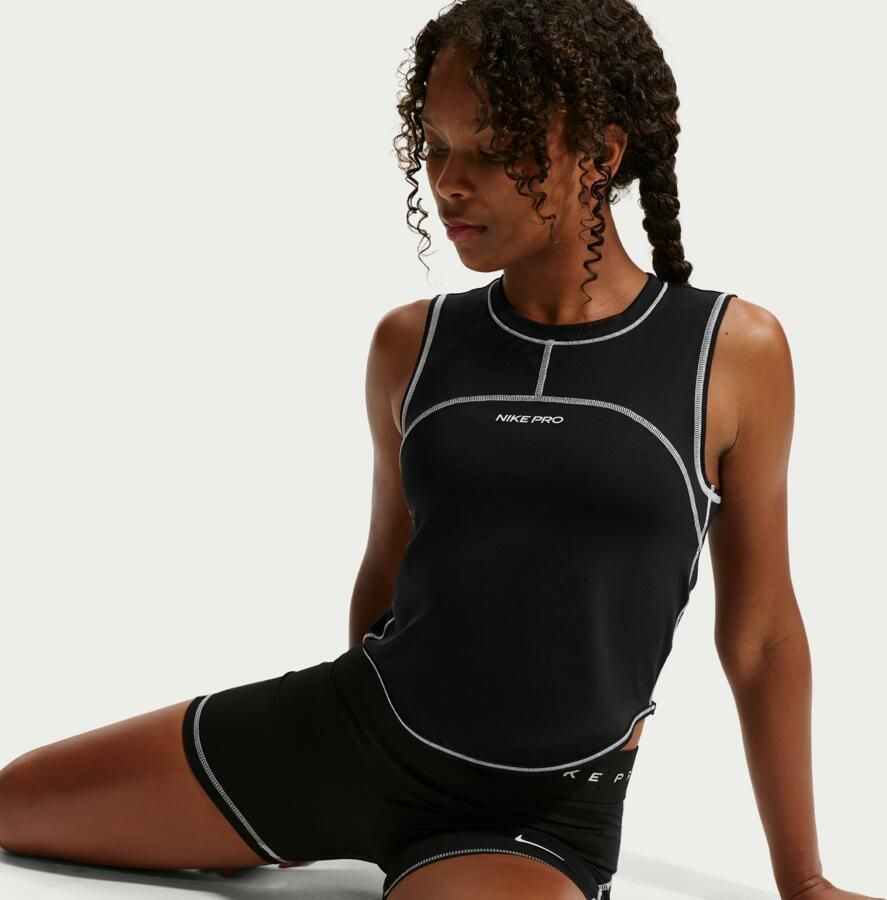 Nike Pro Dri-FIT top voor kids Zwart - Foto 2