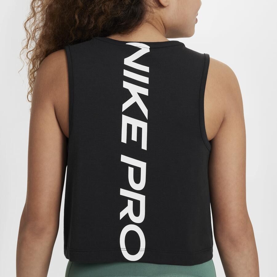 Nike Pro Dri-FIT trainingstanktop voor meisjes Zwart - Foto 2
