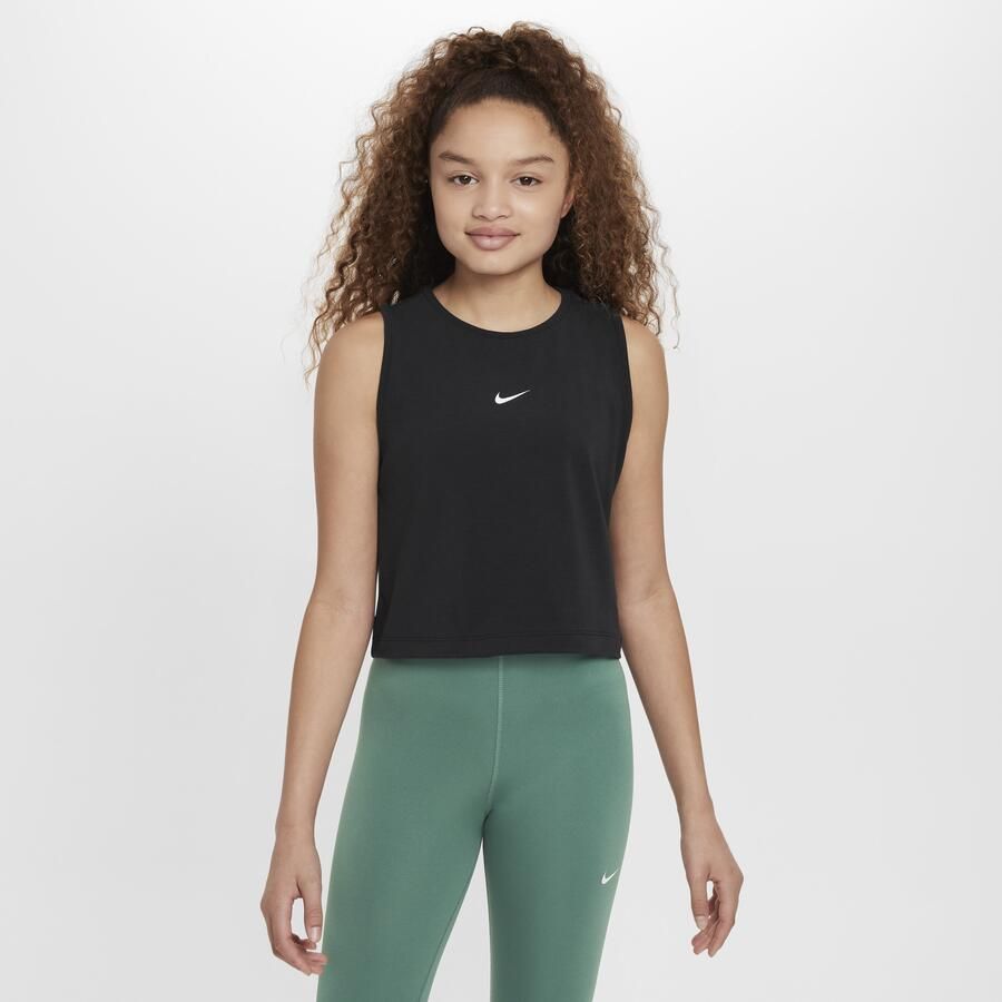 Nike Pro Dri-FIT trainingstanktop voor meisjes Zwart - Foto 3