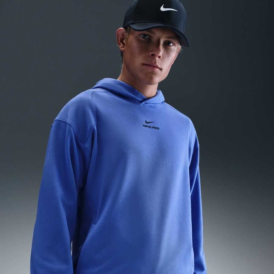Nike Pro Dri-FIT tussenlaag trainingshoodie voor heren Blauw