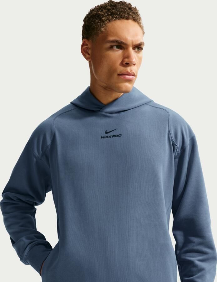 Nike Pro Dri-FIT tussenlaag trainingshoodie voor heren Blauw