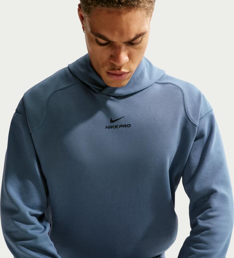 Nike Pro Dri-FIT tussenlaag trainingshoodie voor heren Blauw - Foto 4