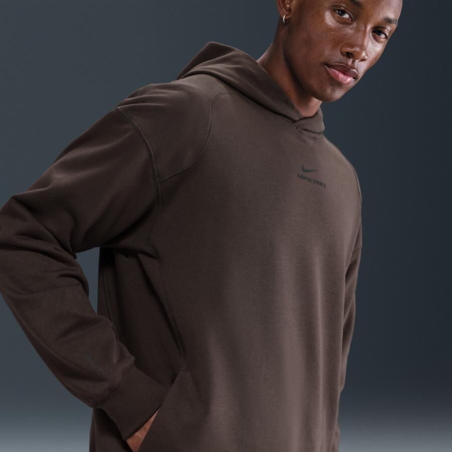 Nike Pro Dri-FIT tussenlaag trainingshoodie voor heren Bruin