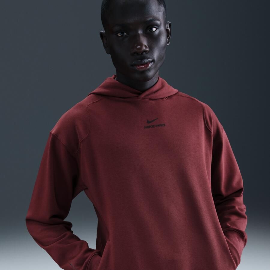 Nike Pro Dri-FIT tussenlaag trainingshoodie voor heren Rood