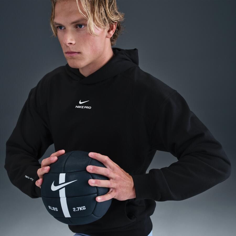 Nike Pro Dri-FIT tussenlaag trainingshoodie voor heren Zwart - Foto 2