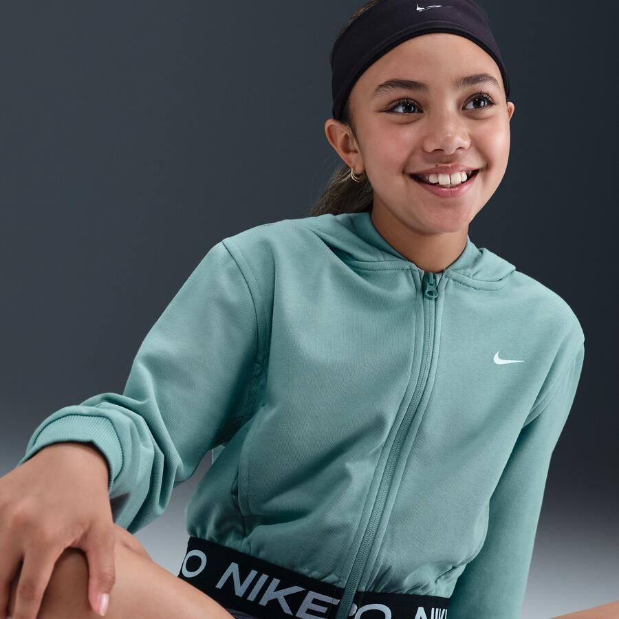 Nike Pro Fleece Dri-FIT hoodie met rits over de hele lengte voor Groen - Foto 4