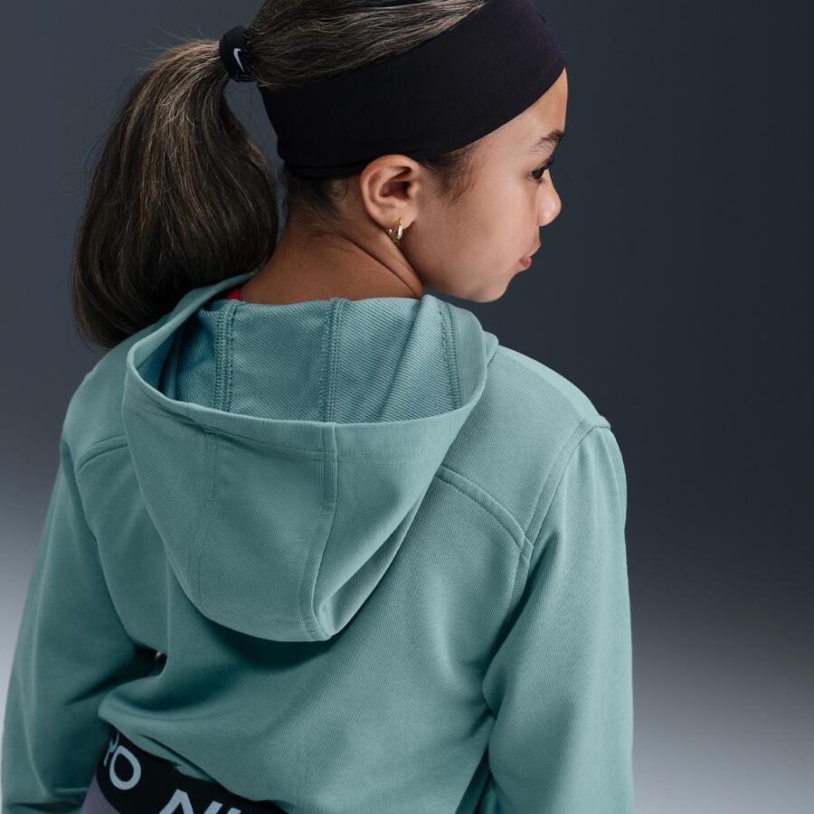 Nike Pro Fleece Dri-FIT hoodie met rits over de hele lengte voor Groen