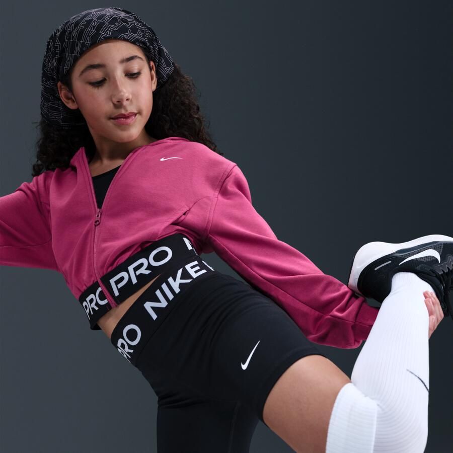 Nike Pro Fleece Dri-FIT hoodie met rits over de hele lengte voor meisjes Paars - Foto 2