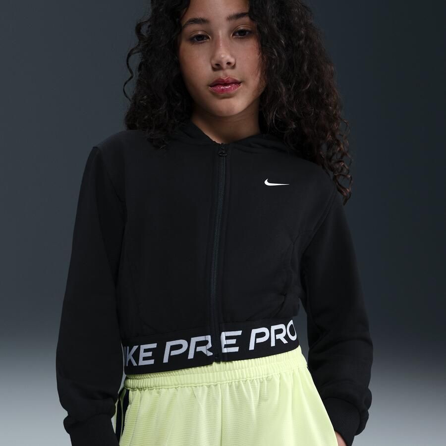 Nike Pro Fleece Dri-FIT hoodie met rits over de hele lengte voor Zwart - Foto 4