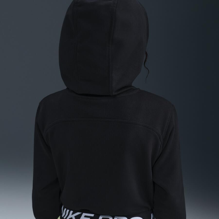 Nike Pro Fleece Dri-FIT hoodie met rits over de hele lengte voor Zwart