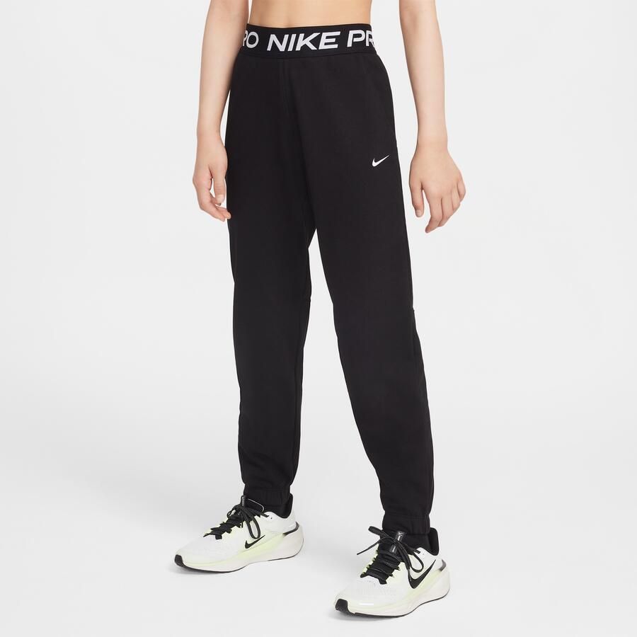 Nike Pro Fleece Dri-FIT joggingbroek voor meisjes Zwart - Foto 4