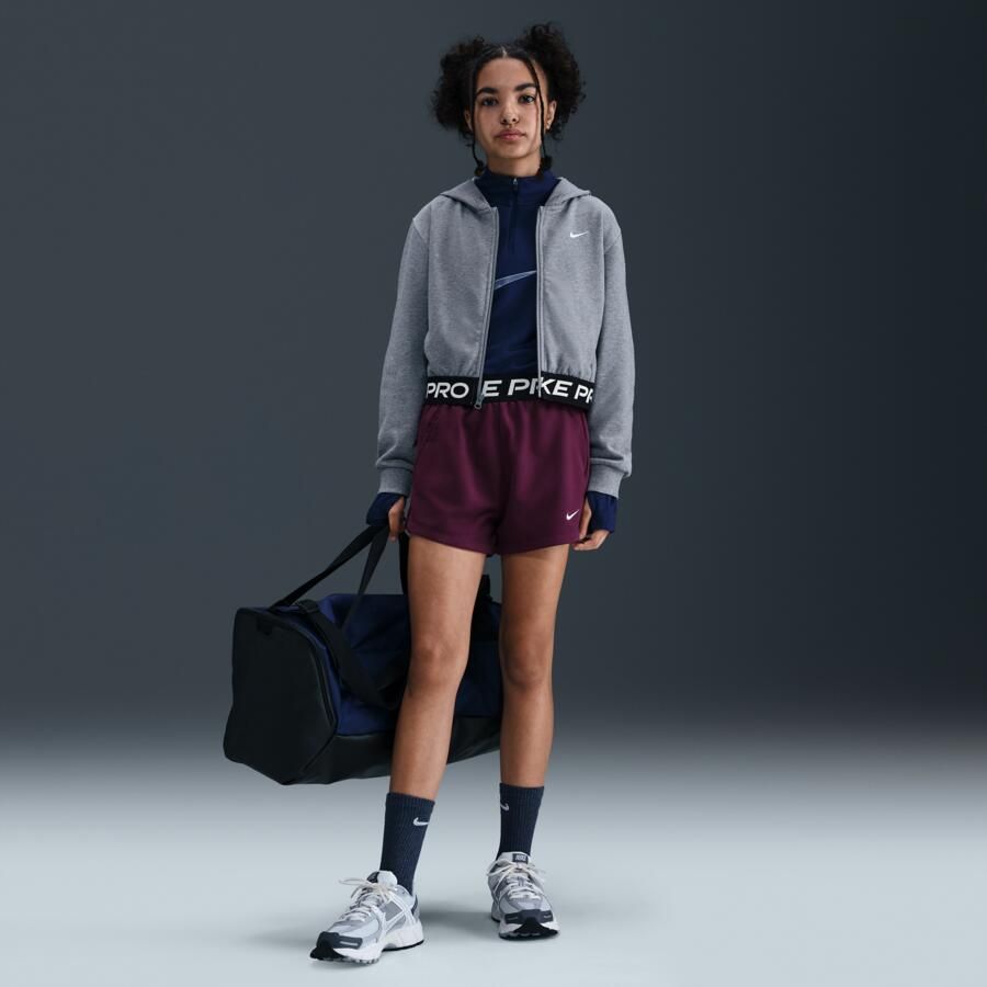 Nike Pro Fleece Dri-FIT shorts voor meisjes Rood - Foto 4