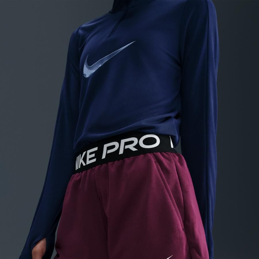Nike Pro Fleece Dri-FIT shorts voor meisjes Rood