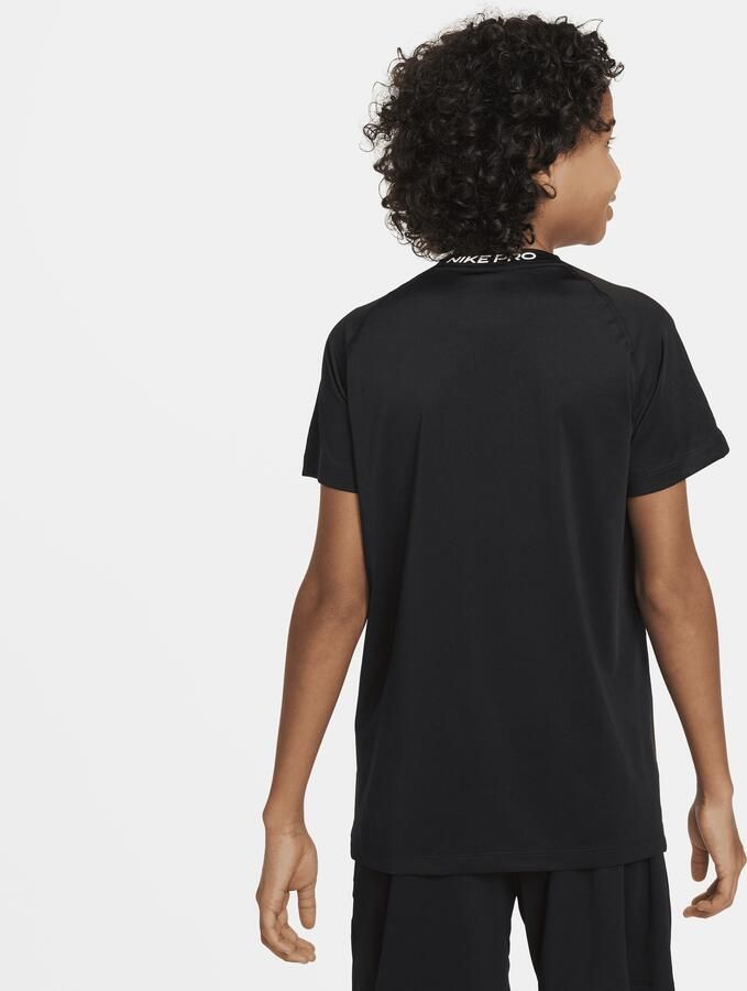Nike Pro jongenstop met Dri-FIT en korte mouwen Zwart - Foto 4