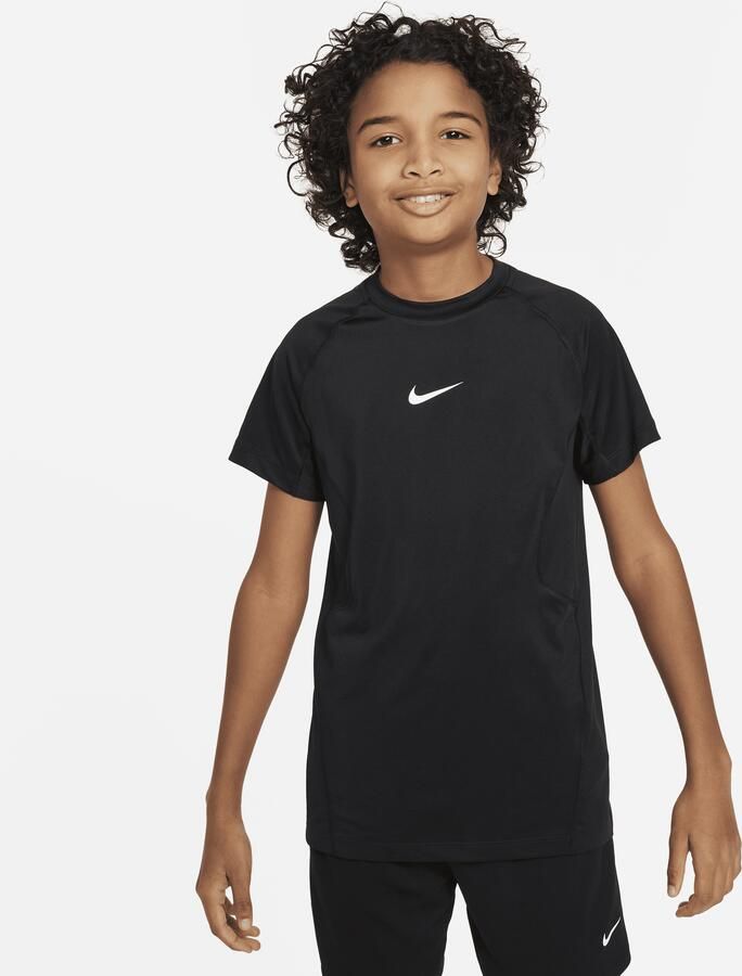 Nike Pro jongenstop met Dri-FIT en korte mouwen Zwart - Foto 3