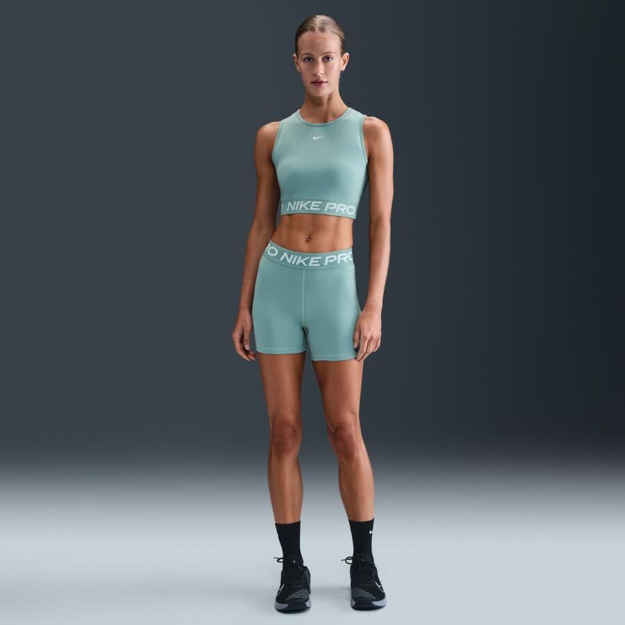 Nike Pro korte tanktop met Dri-FIT voor dames Groen - Foto 3