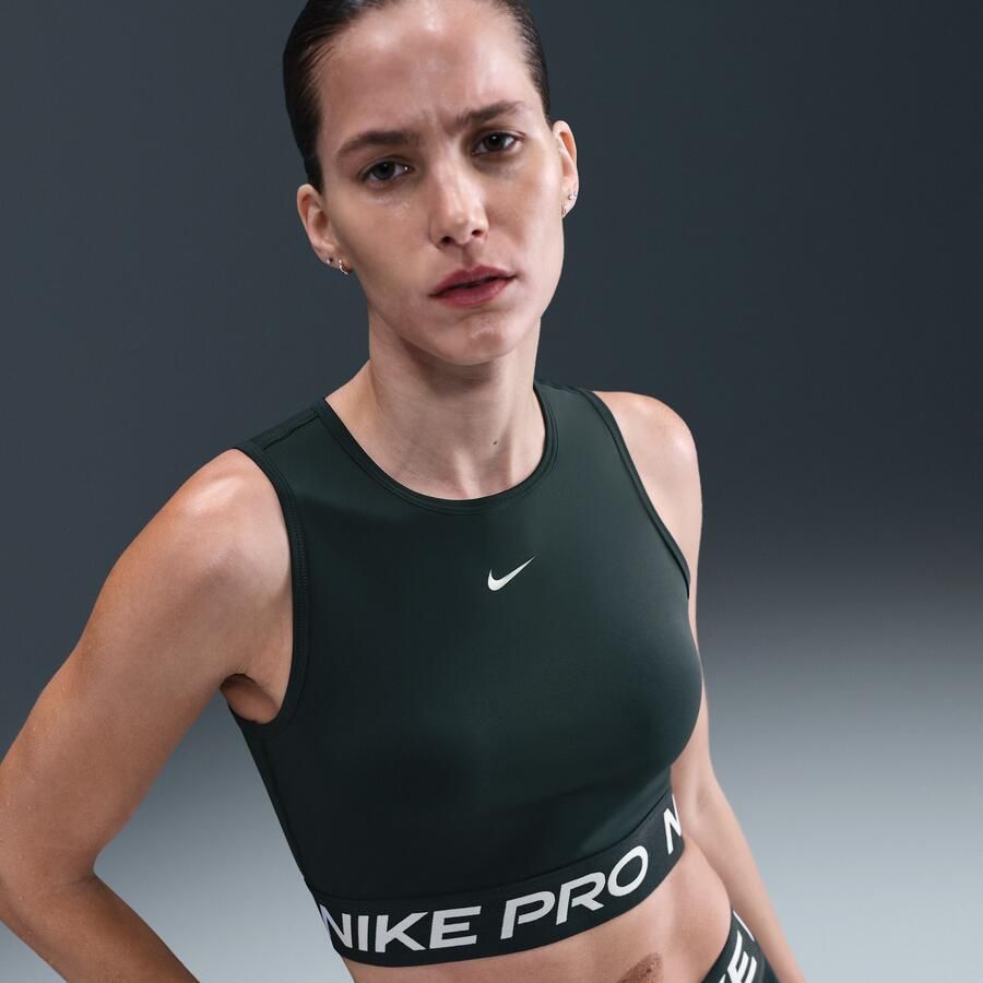 Nike Pro korte tanktop met Dri-FIT voor dames Groen - Foto 4