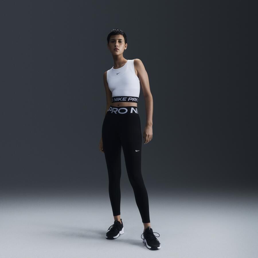 Nike Pro korte tanktop met Dri-FIT voor dames Wit - Foto 3