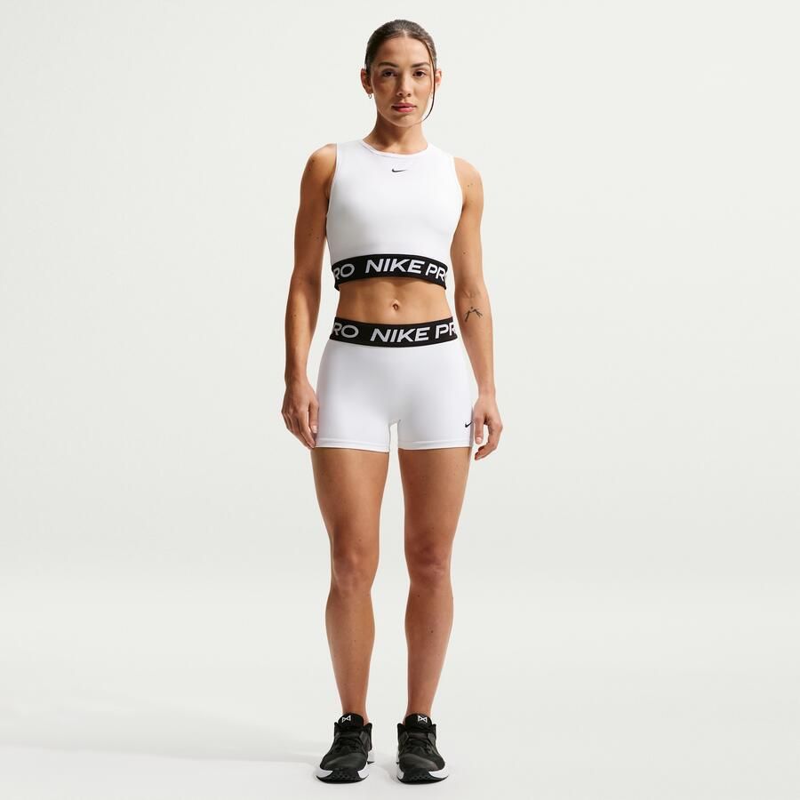Nike Pro korte tanktop met Dri-FIT voor dames Wit - Foto 3