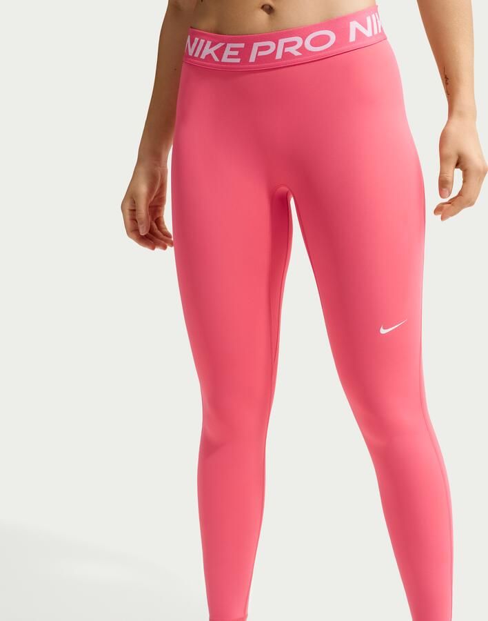 Nike Pro lange legging met halfhoge taille voor dames Roze - Foto 3
