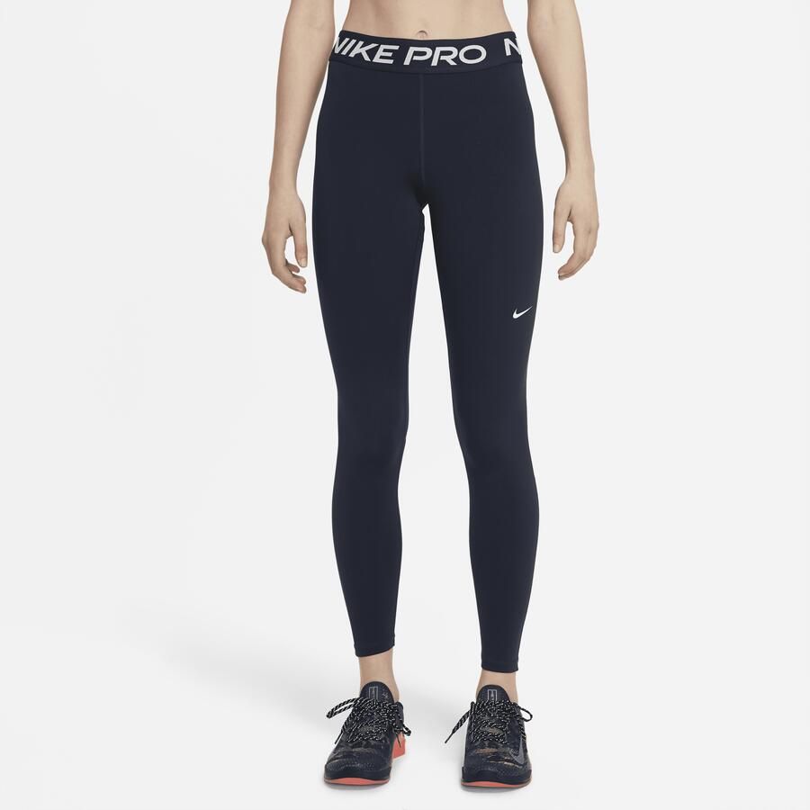 Nike Legging halfhoge taille en met mesh vlakken voor dames Pro Obsidian White- Dames Obsidian White