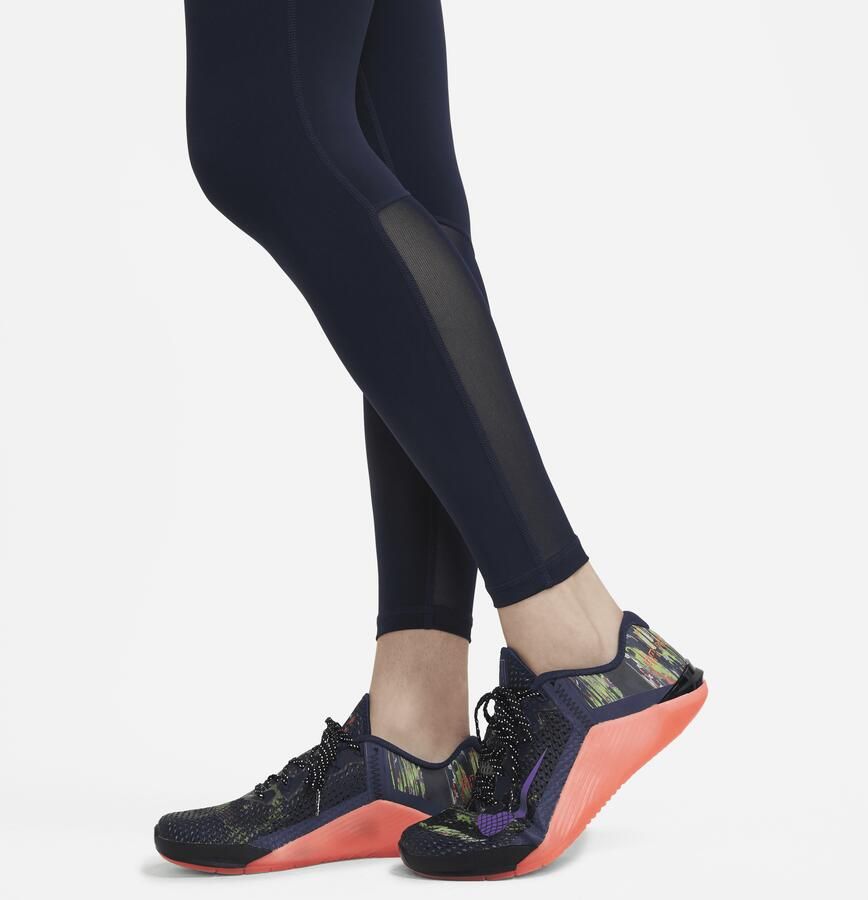 Nike Legging halfhoge taille en met mesh vlakken voor dames Pro Obsidian White- Dames Obsidian White - Foto 3