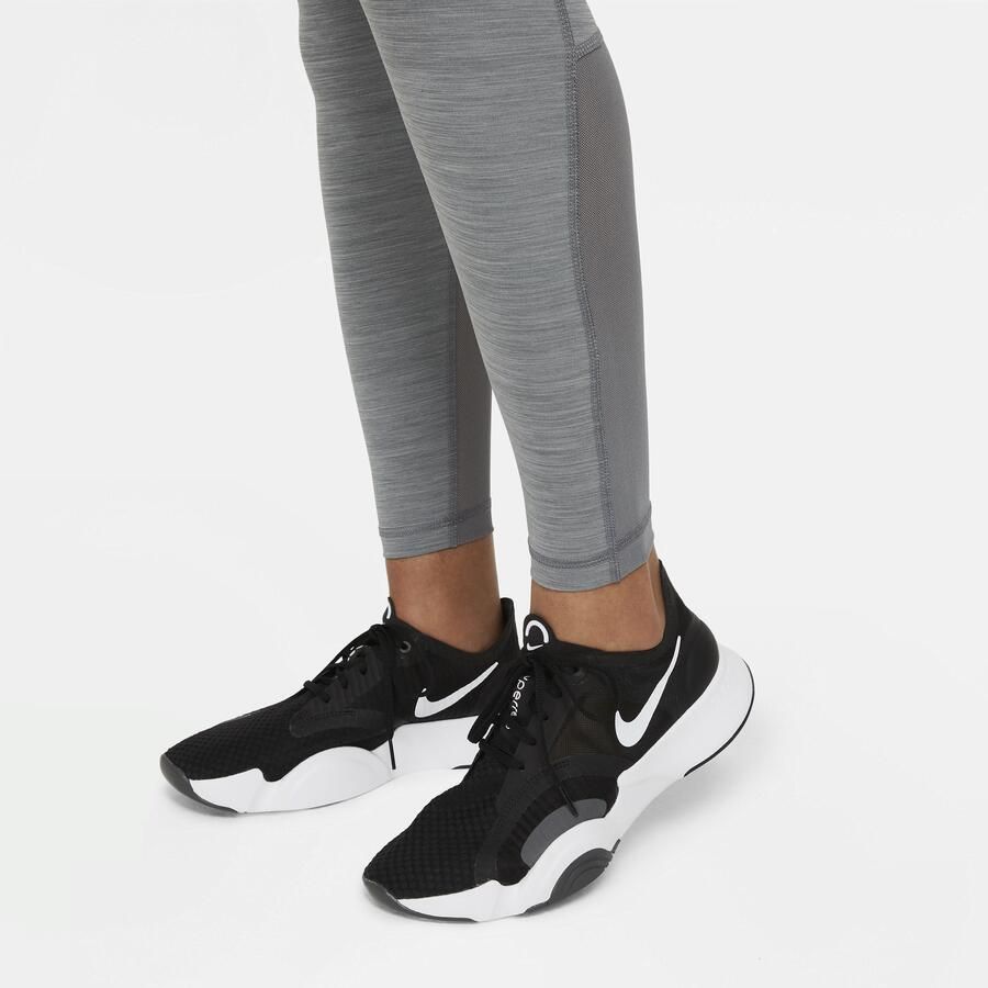 Nike Pro Legging met halfhoge taille en mesh vlakken voor dames Grijs - Foto 2