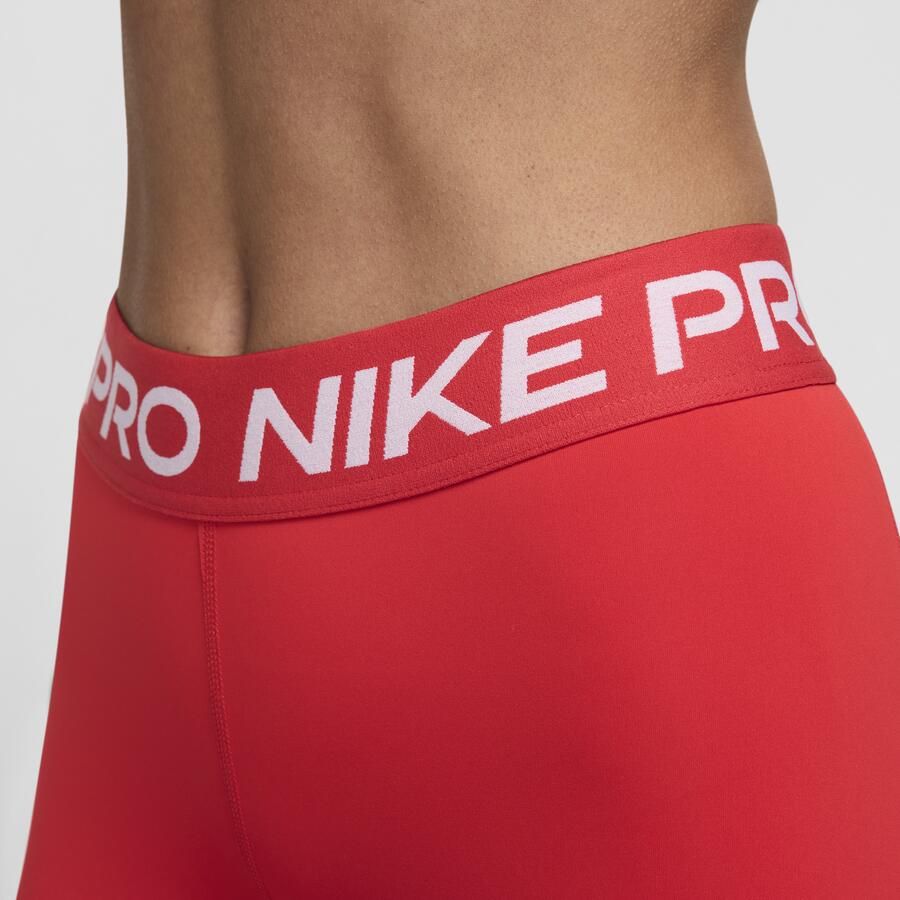 Nike Pro Legging met halfhoge taille en mesh vlakken voor dames Rood - Foto 2