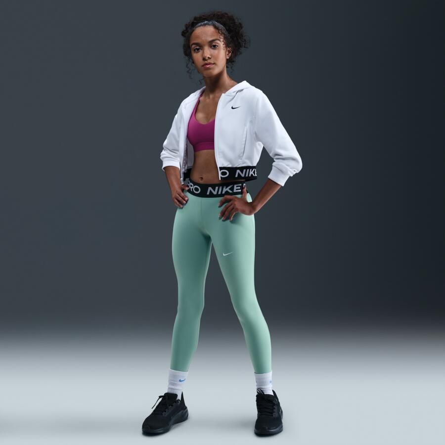Nike Pro legging met halfhoge taille voor meisjes Groen - Foto 4