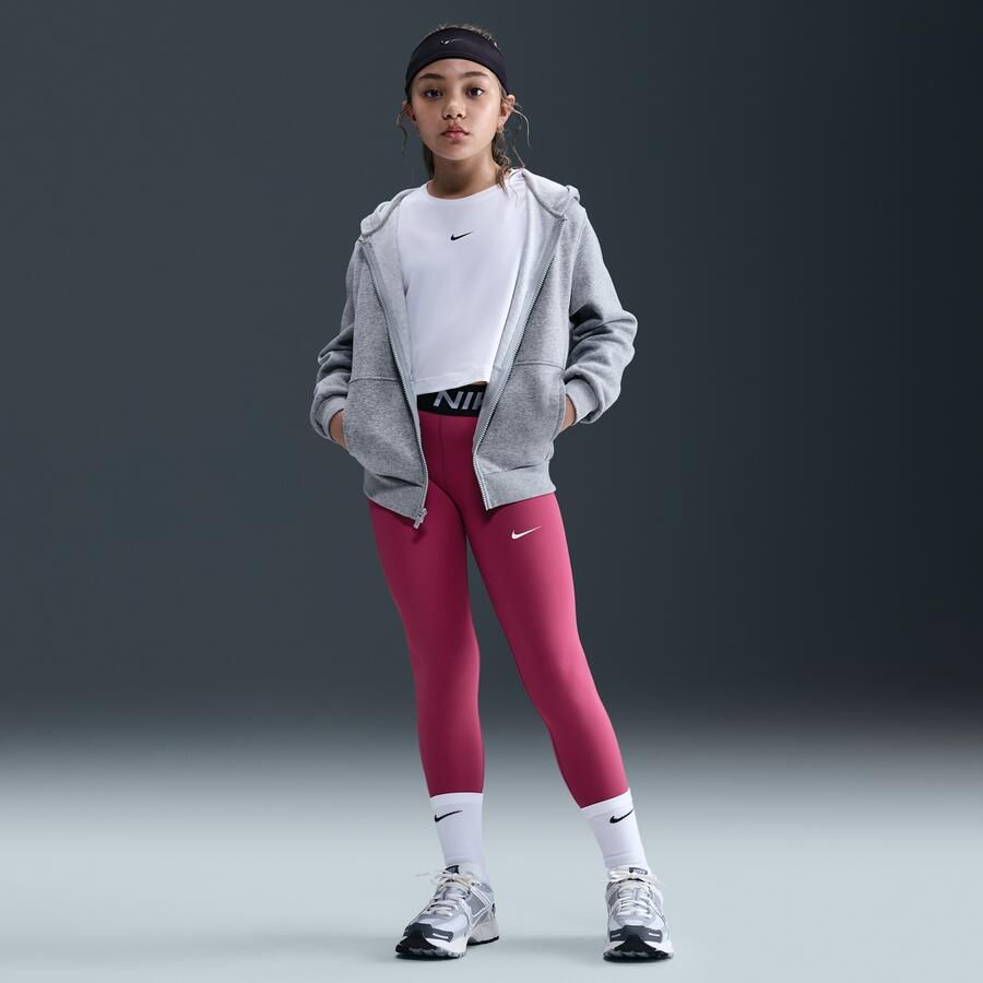 Nike Pro legging met halfhoge taille voor meisjes Paars - Foto 4