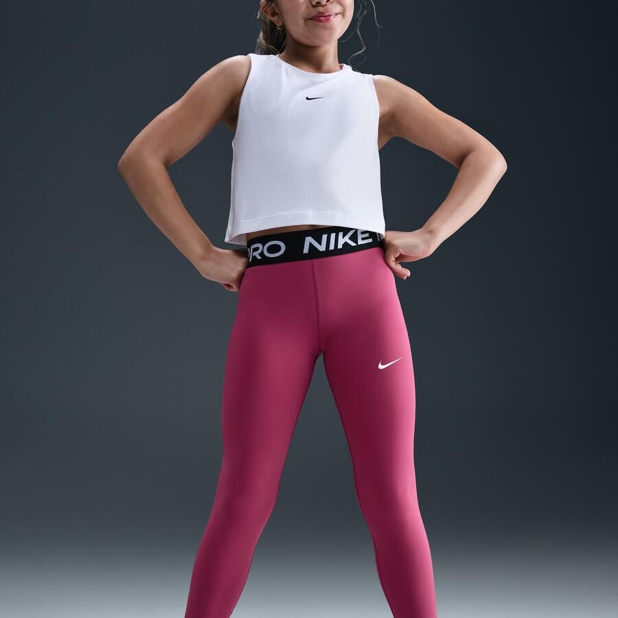 Nike Pro legging met halfhoge taille voor meisjes Paars